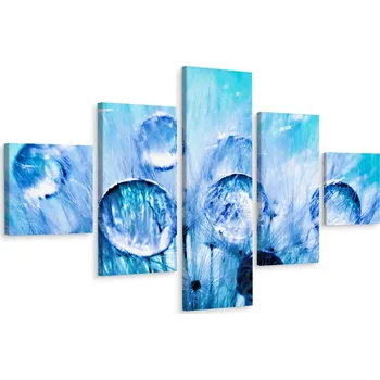 Obraz Vícedílný obraz KAPKY Vody Makro Dekor 3D 150x90