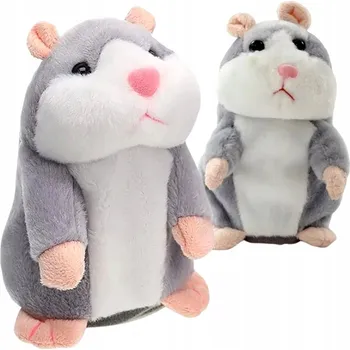 plyšák Mluvící křeček papoušek Opakuje slova plyšová hračka napodobující hlasy 15 cm vícebarevná