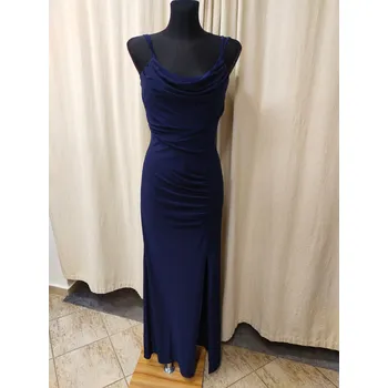 Dámské šaty Šaty společenské dlouhé Edith Elizabeth barva: modrá tmavá, velikost: 36