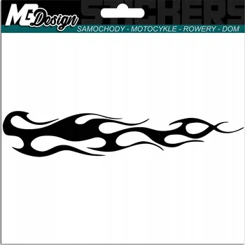 Samolepicí dekorace na vozidlo SAMOLEPKA NA AUTO PLAMENY oheň FIRE 90x18cm