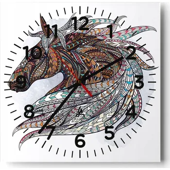 Hodiny Nástěnné hodiny do obýváku 40x40 Abstrakce Tiché hodiny Skleněné hodiny Bez hlučnosti