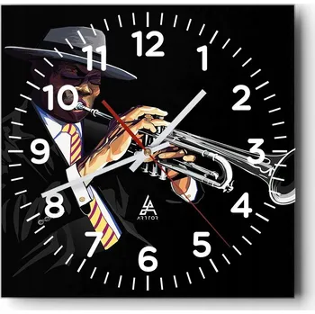 Hodiny Nástěnné hodiny do obýváku 40x40 Hudba Tiché Skleněné hodiny Bez hlučnosti