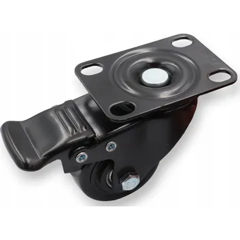 Pojezdové kolečko Nábytkové kolečko otočné fi 50 černé 50 kg s brzdou