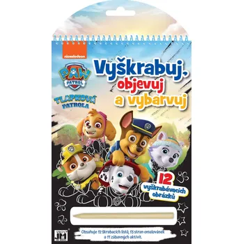 omalovánky JIRI MODELS Vyškrabuj, objevuj, vybarvuj Tlapková Patrola kreativní sešit | AS242