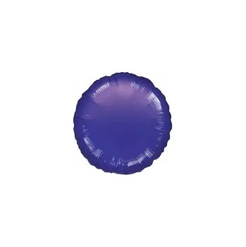 Balónek Balónek, fóliový, met. kulatý - fialový, 43 cm