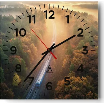 Hodiny Nástěnné hodiny do obýváku 40x40 Tichý chod Bezhlučné Skleněné hodiny