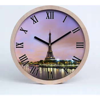 Hodiny Kuchyňské nástěnné hodiny Eiffelova věž Paříž průměr 20 cm
