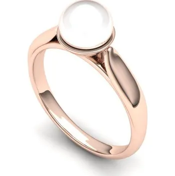 Prsten Prsten s bílou perlou PP21002 Materiál: Červené zlato 14kt, Velikost: 58