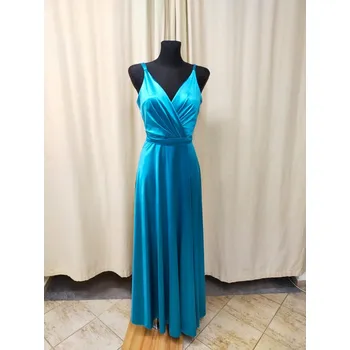 Dámské šaty Šaty společenské dlouhé Marina Elizabeth barva: zelená-petrolejová, velikost: 42