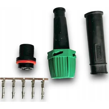 Auto elektroinstalace ZÁSTRČKA KONEKTOR RYCHLOSPOJKA BAJONET 5 PIN ZELENÁ