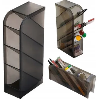 Vertikální organizér na stůl černý