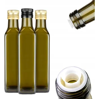 Láhev Láhev na tekuté produkty Bimberek skleněná zelená 250 ml