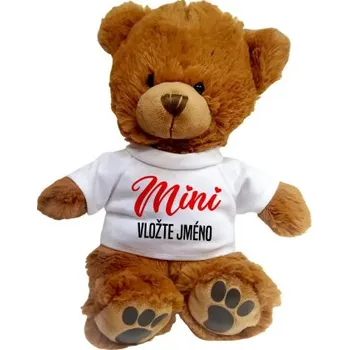 Žertovný předmět Mini (jméno) - Plyšový medvídek jako dárek - personalizovaný produkt- Tričkový.cz