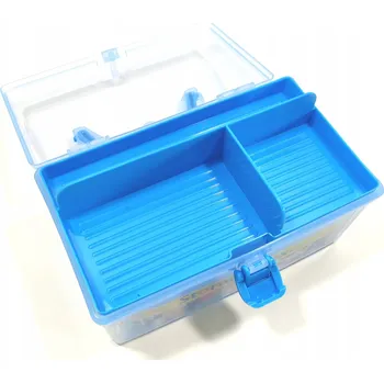 Úložný box Plastový kontejner Kufřík s přihrádkami a policí BOX