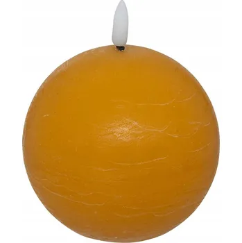 Svíčka Svíčka Molia koule 10 cm | LED | ŽLUTÁ