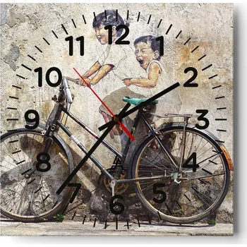 Hodiny Nástěnné hodiny do obýváku 40x40 Abstrakce Tiché hodiny Skleněné hodiny Bez hlučnosti