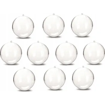 Vánoční dekorace 10 x VÁNOČNÍ BAŇKY VÁNOČNÍ KOULE s přívěsky 12 cm