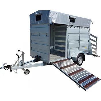 Přívěs pro přepravu koně a skotu Přepravník hospodářských zvířat AHB 1300 kg 2750x1400x1900mm dělící příčka