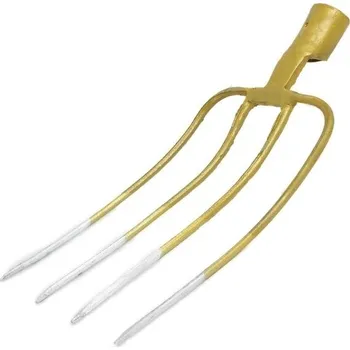 Zahradní nářadí Vidle, 4 hroté, bez násady, žluté MAR-POL