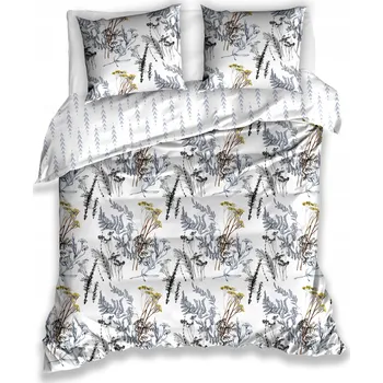 Povlečení Povlečení KVĚTY LÍSTKY PREMIUM 160x200 saténová bavlna