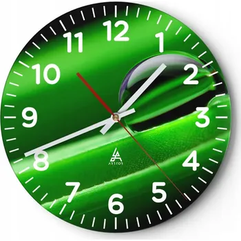 Hodiny Nástěnné hodiny do obýváku 40x40 Abstrakce Kulatý Skleněné hodiny Loft Tiché