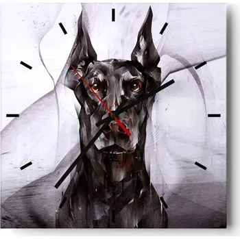 Hodiny Velké nástěnné hodiny 40x40 Abstrakce Skleněné tiché hodiny