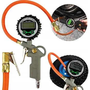 Příslušenství ke kompresoru Digitální pistole na huštění pneumatik s manometrem Vergionic 7272