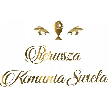 SVATÉ PŘIJÍMÁNÍ banner LUX girlanda nápis na První Svaté Přijímání zlatý