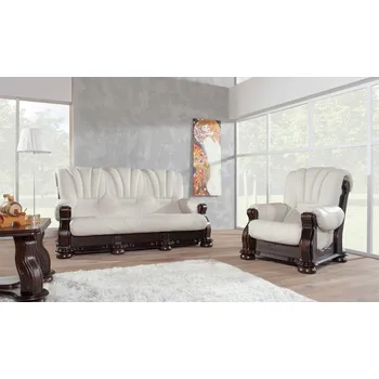 Sedací souprava Nábytek PEGAS s.r.o. Kožená sedací souprava Ceylan 3N+1+1 bílá