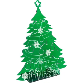 Vánoční dekorace Svícen sklo Decortrend 21 cm