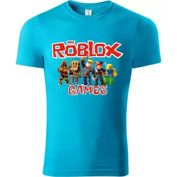 Dětská móda Dětské tričko Roblox Games tyrkysové