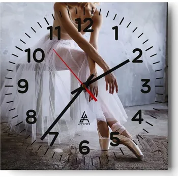 Hodiny Kuchyňské nástěnné hodiny 30x30 Baletka Skleněné hodiny do obýváku Moderní Tiché