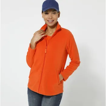 Dámská mikina Fleecová mikina na zip oranžová 50