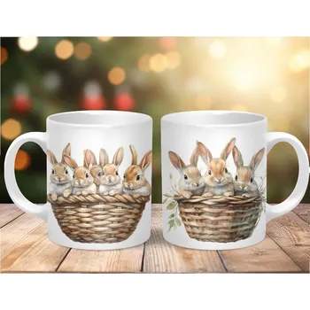 Hrnek 330ml, KRÁLÍCI V KOŠÍKU 2, cena za 1 ks