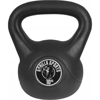 Kettlebell Gorilla Sports 10 kg černý