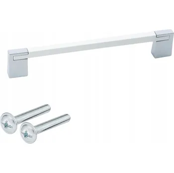 Nábytkové kování NÁBYTKOVÁ ÚCHYTKA C-5149 L-256 CHROM+BÍLÝ LESK PRO KUCHYŇSKÝ NÁBYTEK SKŘÍNĚ