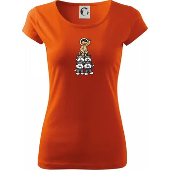Dámské tričko Psí spřežení animované - Dámské triko Pure - XS ( Oranžová )