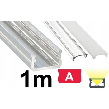 LED osvětlení LED profil Led-one hliníkový, povrchový, surový, 2 m