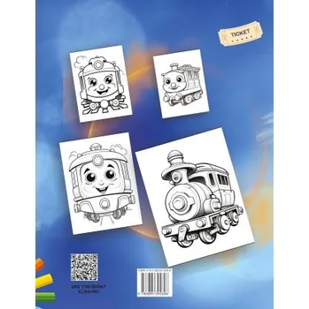 První čtění Train Coloring Book for Boys: Fun activity & great giftfor Toddlers, Preschool & Kindergarten Kids – Tobba (EN)