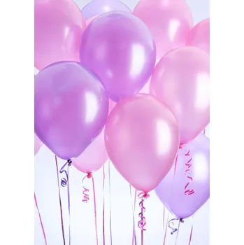 Obraz Plakát Růžové balónky bez rámu 39,5 x 55 cm