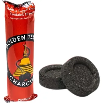 Vonná tyčinka Golden Temple Rychlozápalné uhlíky 4 cm 10 ks