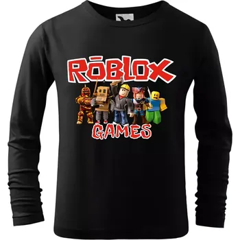 Dětské tričko Roblox Games dlouhý rukáv černé 110158