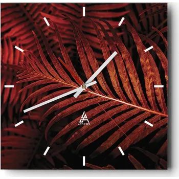 Hodiny Velké nástěnné hodiny 40x40 Abstrakce Skleněné tiché hodiny