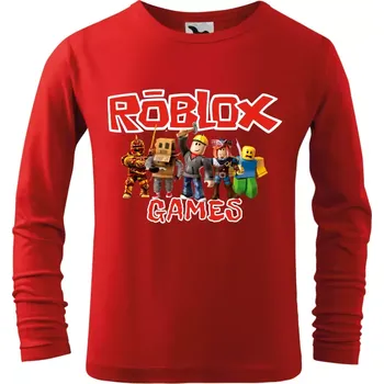 Dětské tričko Roblox Games dlouhý rukáv červené 110158