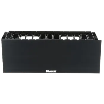 Racková skříň NMF4 Horizontální vyvazovací panel 4U, v. 177mm, h. 157mm, jednostranný, černý