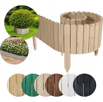 Zahradní obrubník Floranica Flexibilní dřevěný obrubník / plůtek - 200 x 10 cm - Neošetřený (bez impregnace)