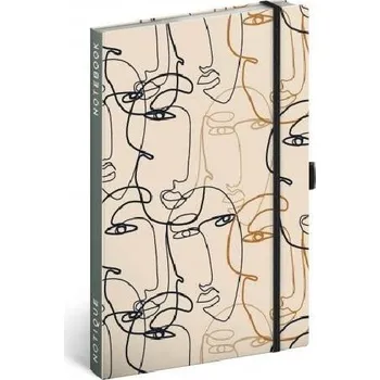 Zápisník Notes - Tvář, linkovaný, 13 × 21 cm - Presco Group
