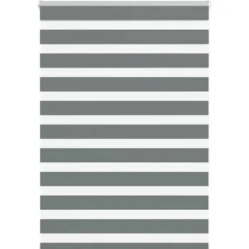 Stavební výplň vidaXL Zebra roleta šířka látky 90,9 cm polyester [4014754] Barva: Tmavě šedá