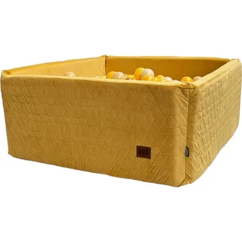 Suchý bazén Suchý bazén LUX + Míčky Žlutý 90x90x40 cm + 300 míčků