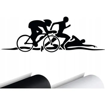 Samolepicí dekorace na vozidlo NÁLEPKA na auto TRIATHLON TRIATLON 5x15 cm